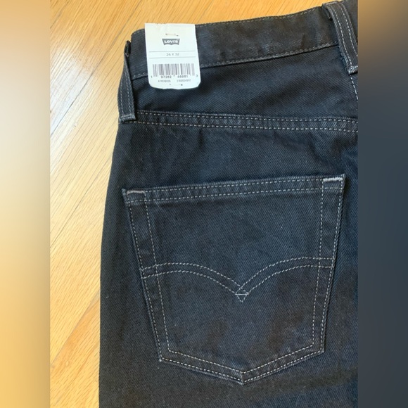 NWT LEVI’S 501 90’s BLACK BUTTONFLY STRAIGHT LEG JEANS WOMENS 26x32/Actual 32.5 - Picture 11 of 14